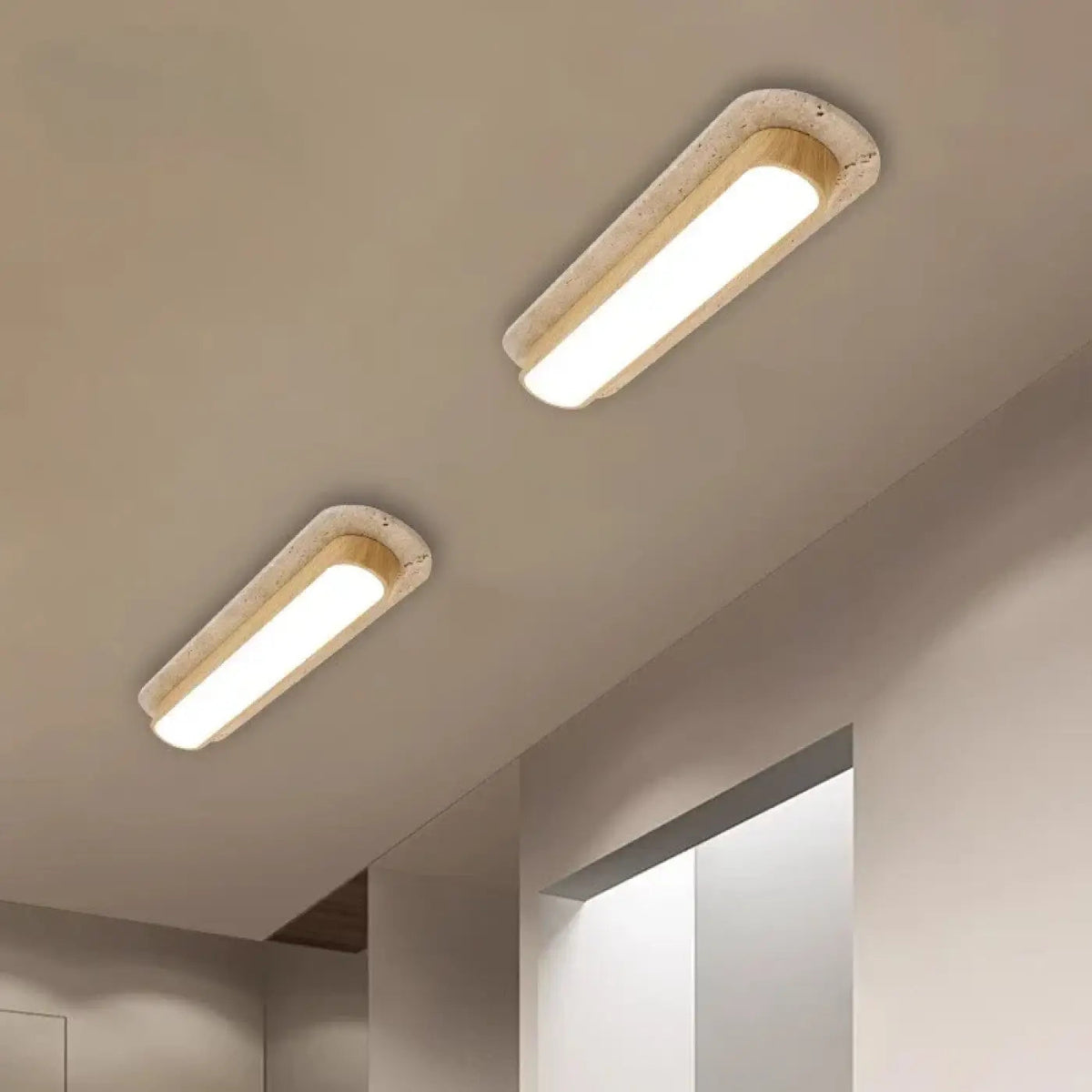 Plafonnier Bois Courbé LED - Dalumea - vue 3