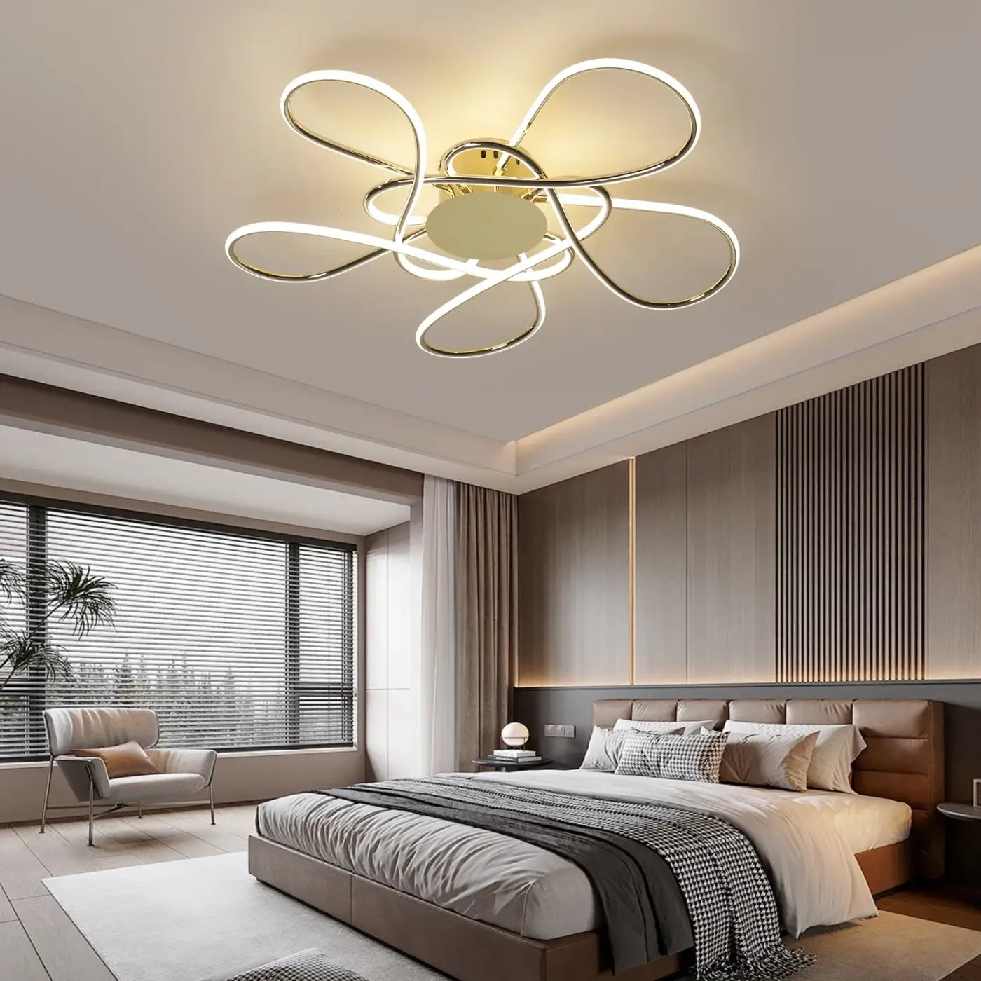 Plafonnier LED Design Floral - Dalumea - vue 3