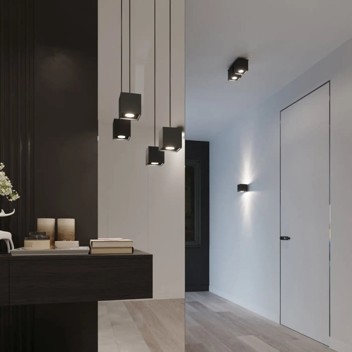 Plafonnier Double Spot Noir Minimaliste - Dalumea - vue 5