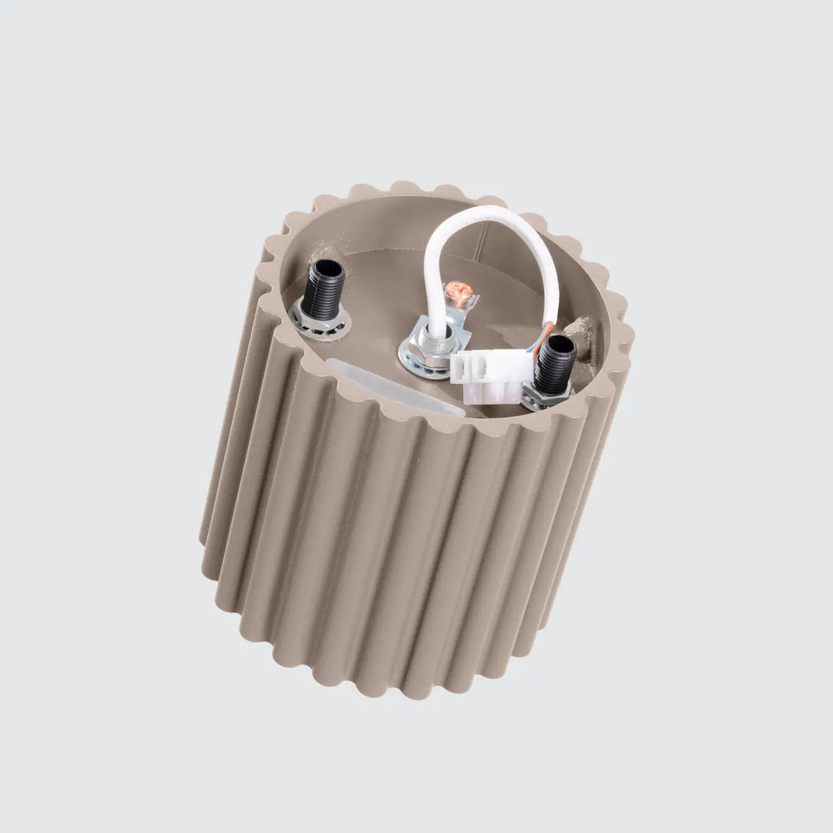 Plafonnier Cylindrique Rainuré Doré Taupe - Dalumea - vue 5