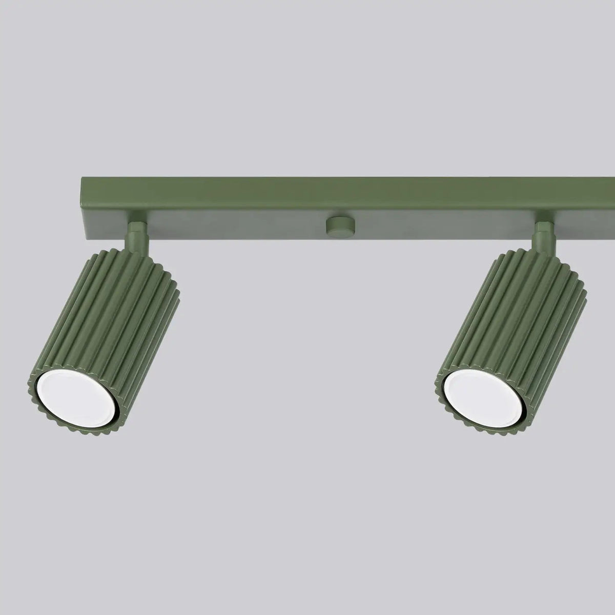 Plafonnier 4 Spots Orientables Cannelé Vert Olive - Dalumea - vue 7