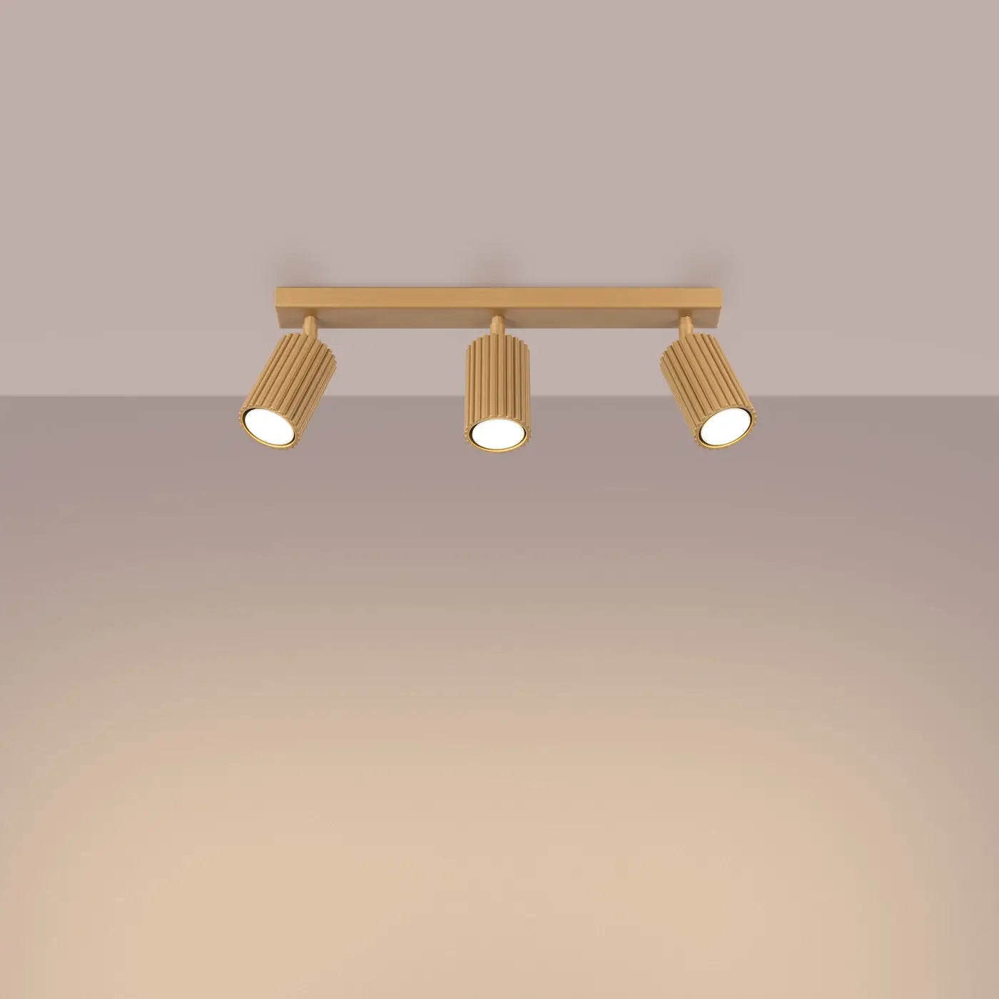 Plafonnier 3 Spots Doré Design - Dalumea - vue 1