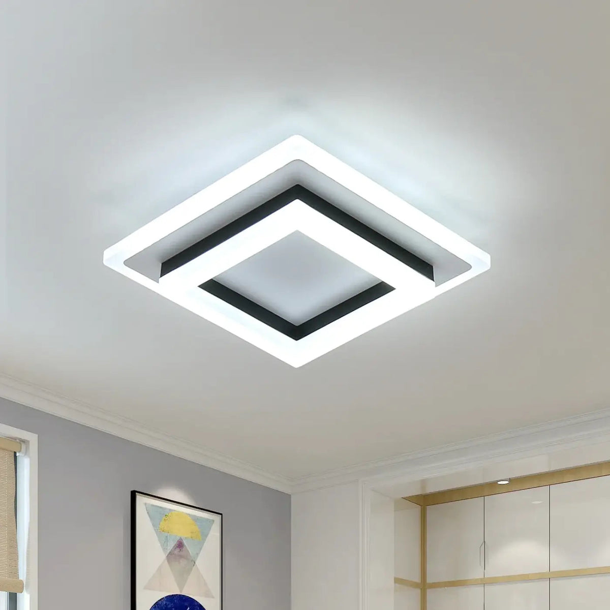 Plafonnier LED Carré Design Moderne - Dalumea - vue 1