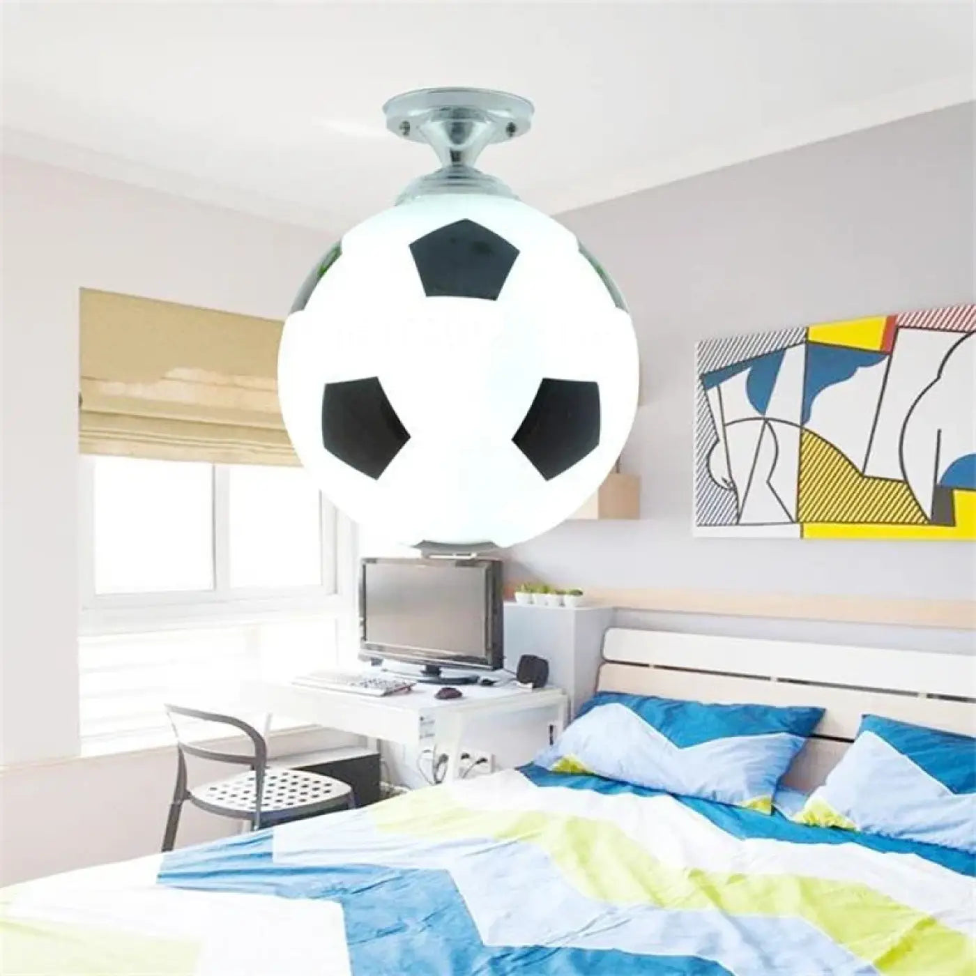 Plafonnier Ballon de Foot Chambre Enfant - Dalumea - vue 1