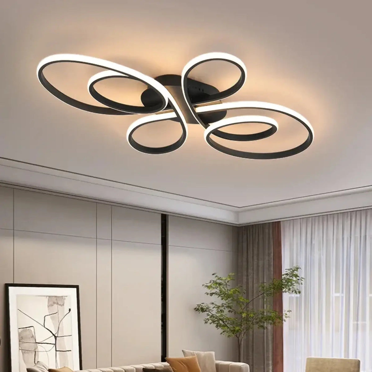 Plafonnier LED Design Courbes Modernes - Dalumea - vue 2
