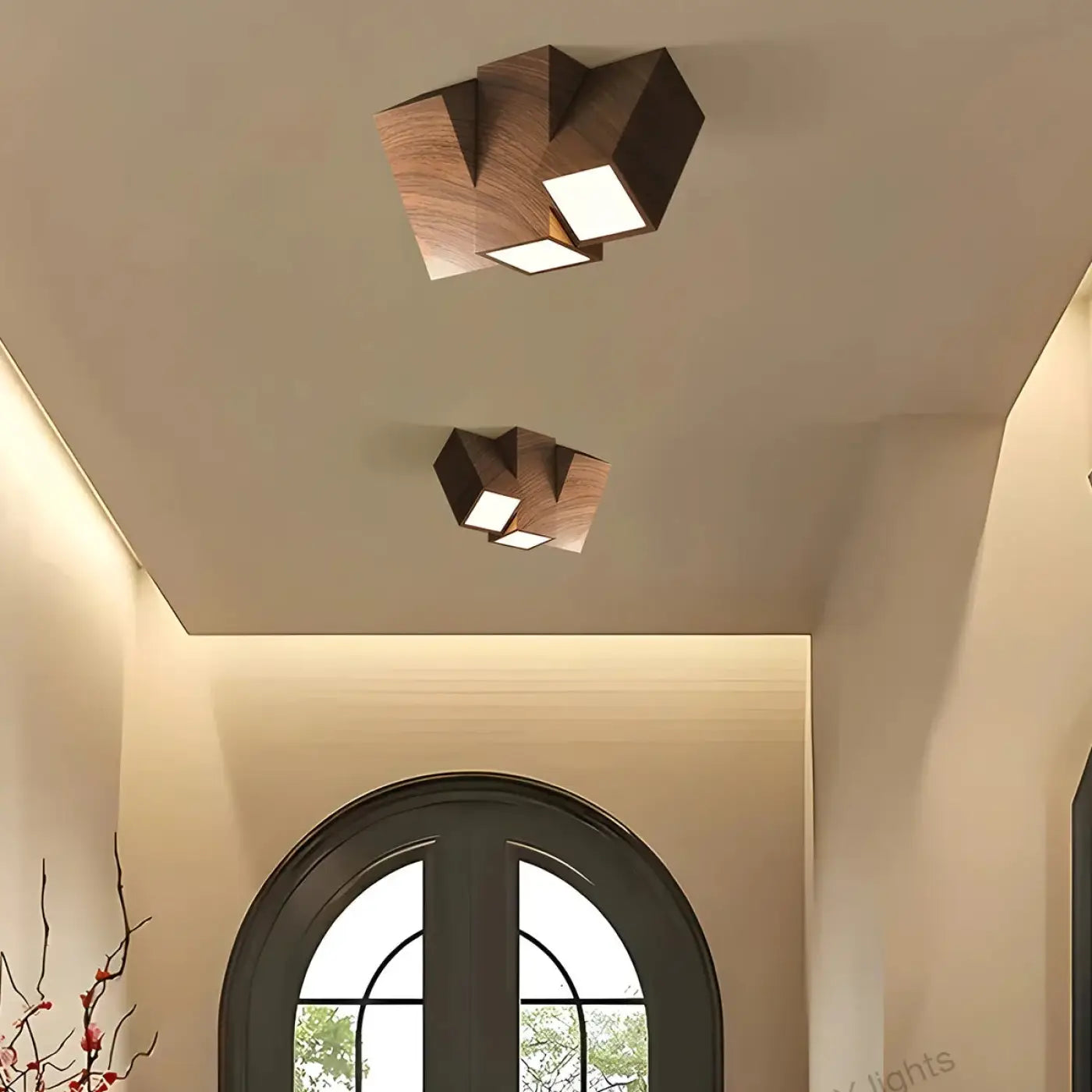 Plafonnier Bois Orientable Minimaliste - Dalumea - vue 1