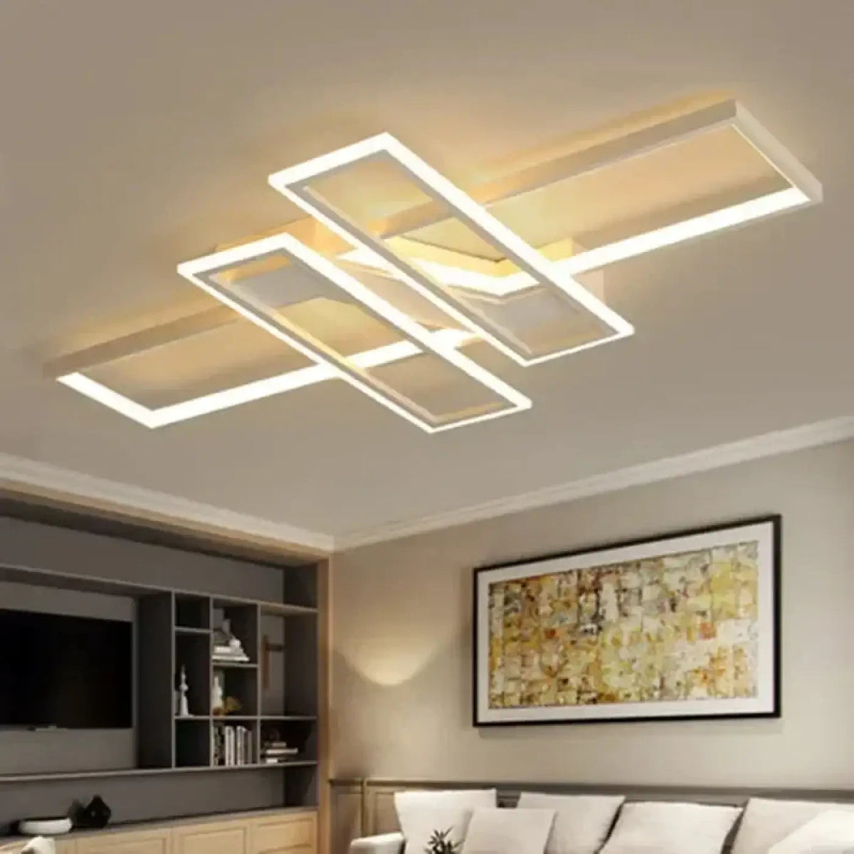 Plafonnier LED Rectangulaire Cadres Plats Moderne - Dalumea - vue 6