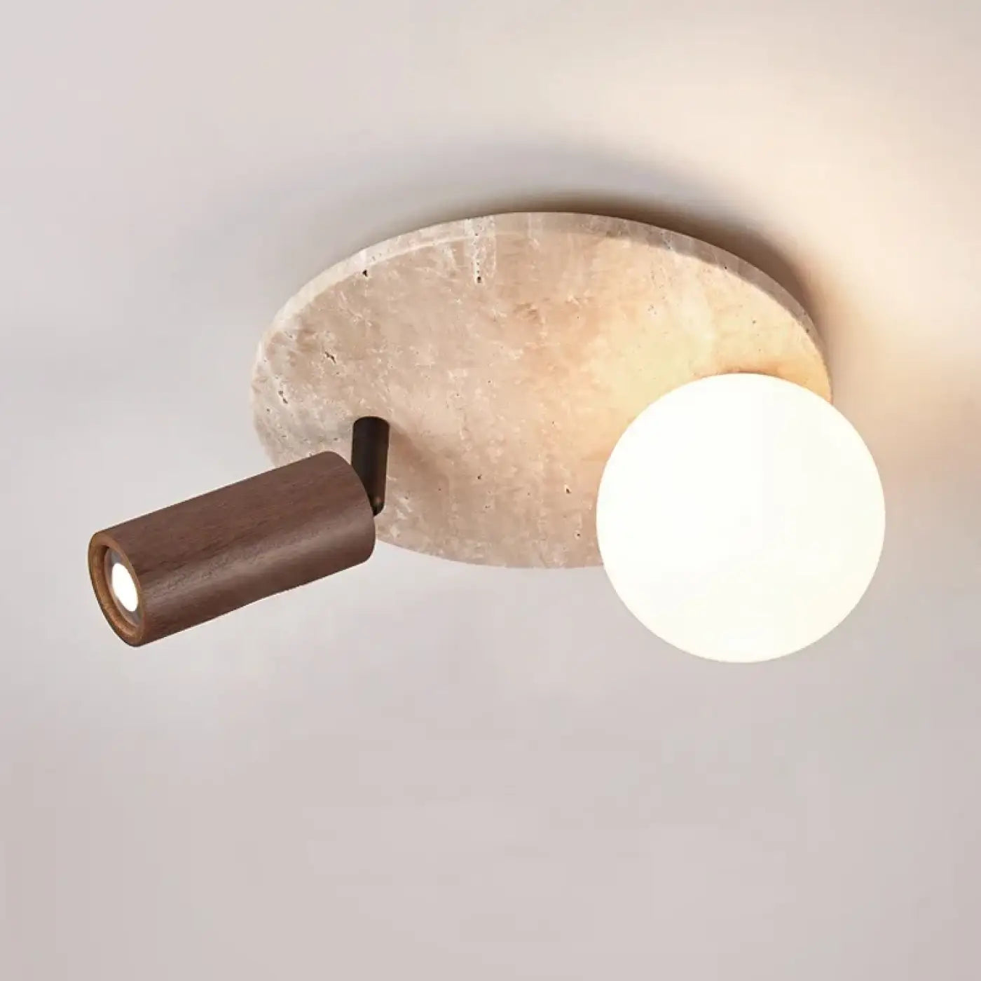 Plafonnier Pierre et Bois Design - Dalumea - vue 2