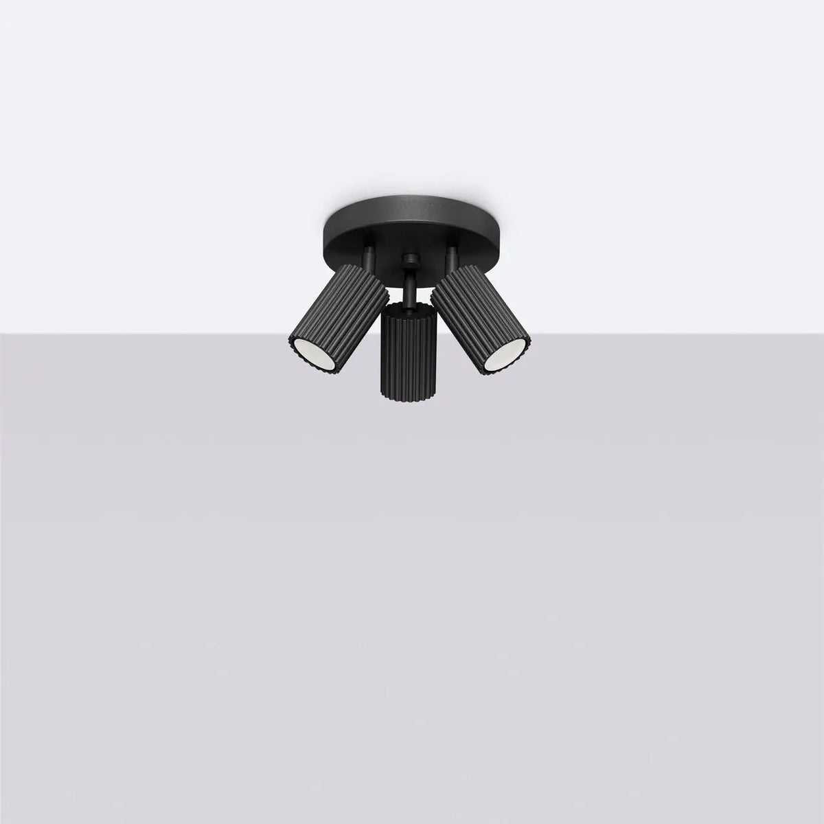 Plafonnier 3 Spots Noir Design - Dalumea - vue 2