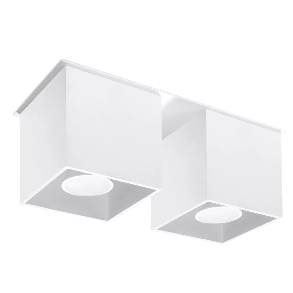 Plafonnier Double Spot Cubes Blanc - Dalumea - vue 4