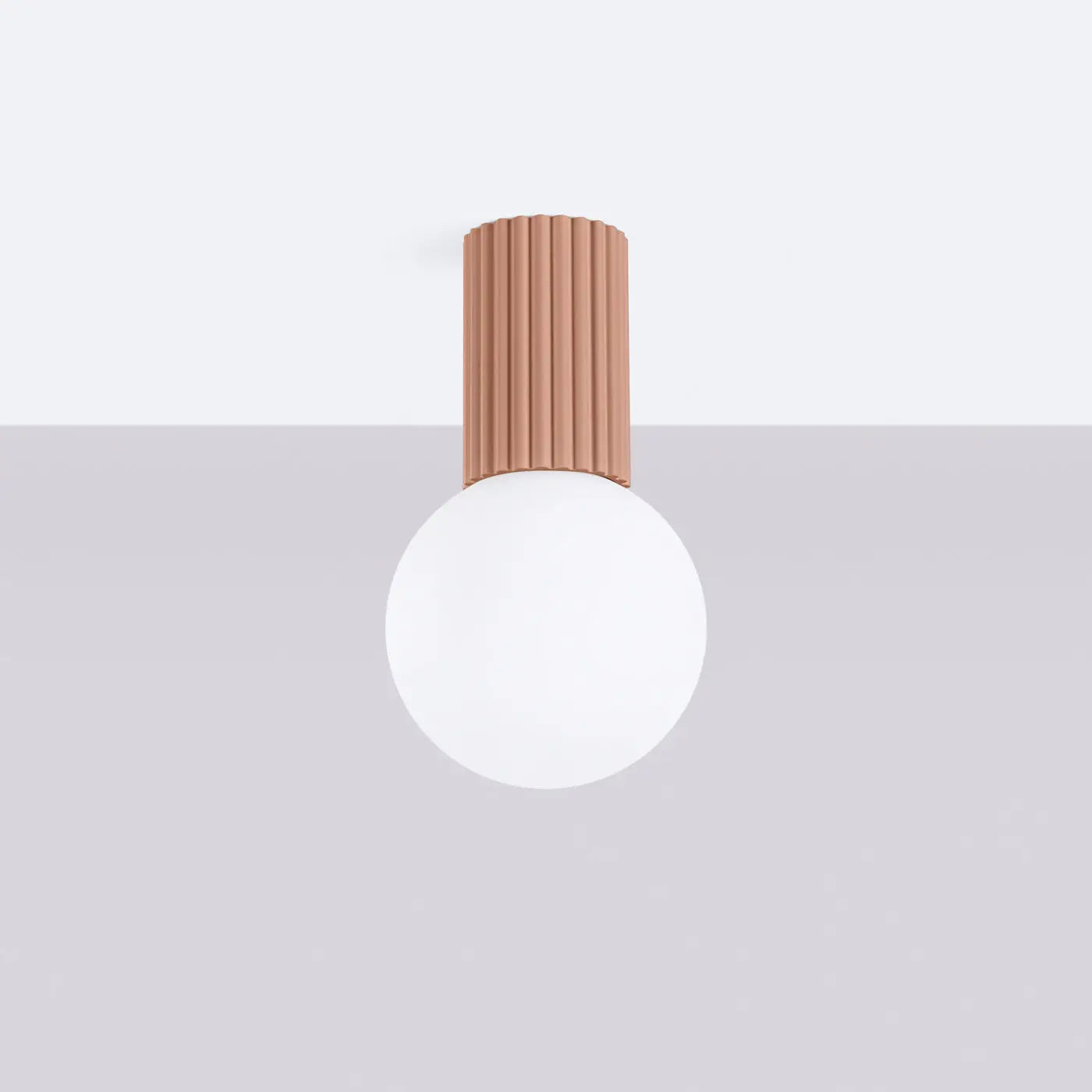 Plafonnier Minimaliste Moka Globe Opalin - Dalumea - vue 2