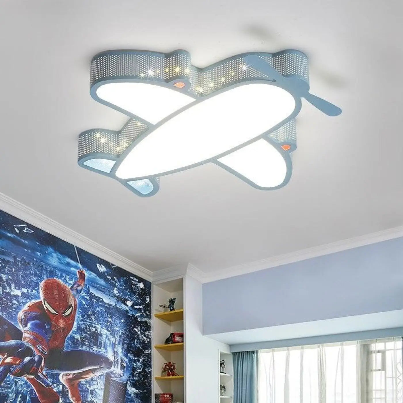 Plafonnier Avion Acrylique Perforé Chambre Enfant - Dalumea - vue 4