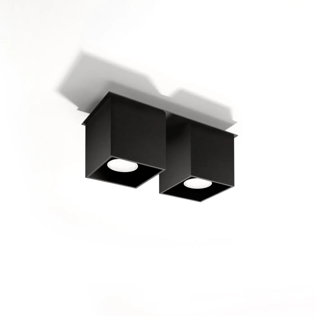 Plafonnier Double Spot Noir Minimaliste