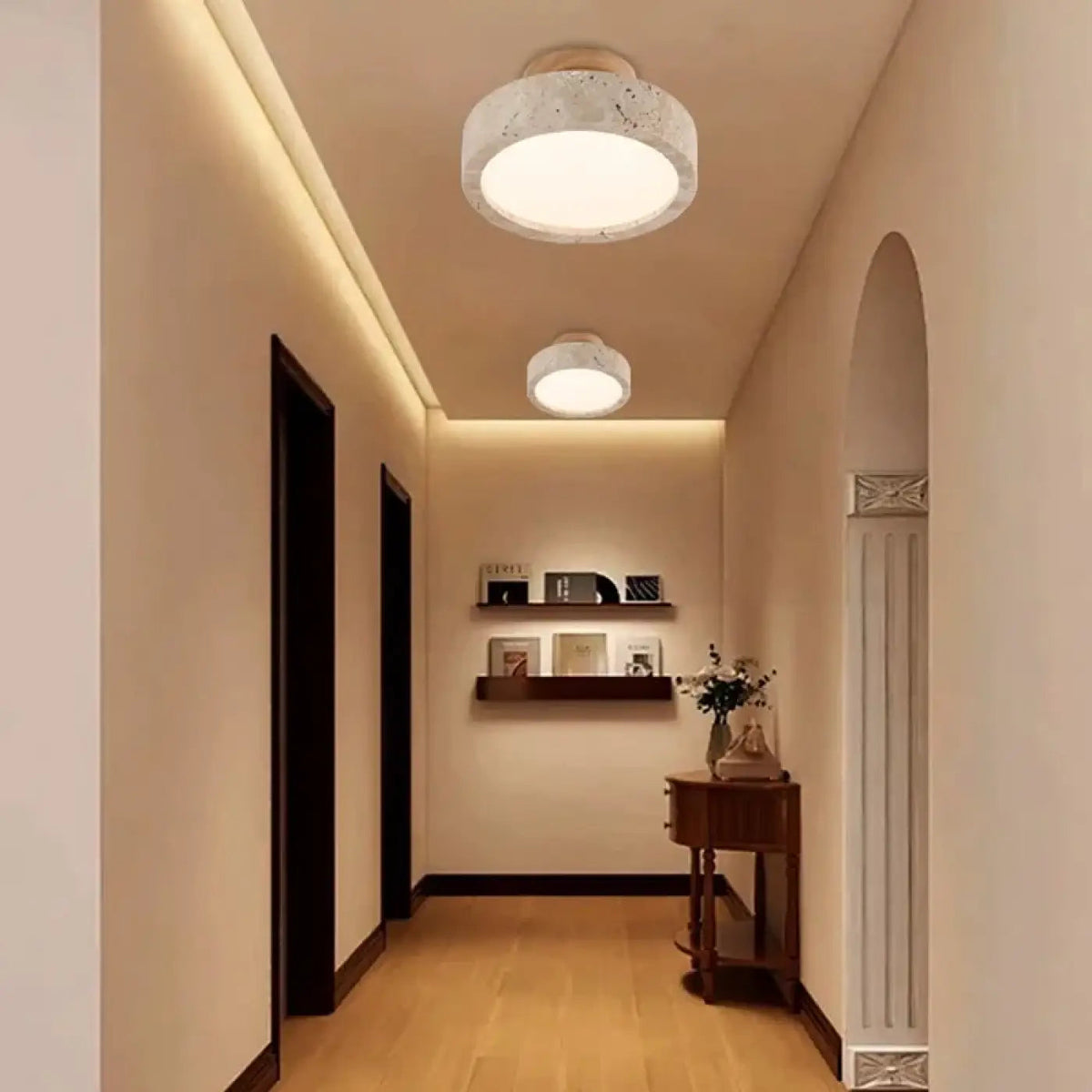 Plafonnier Travertin Rond Minimaliste - Dalumea - vue 5