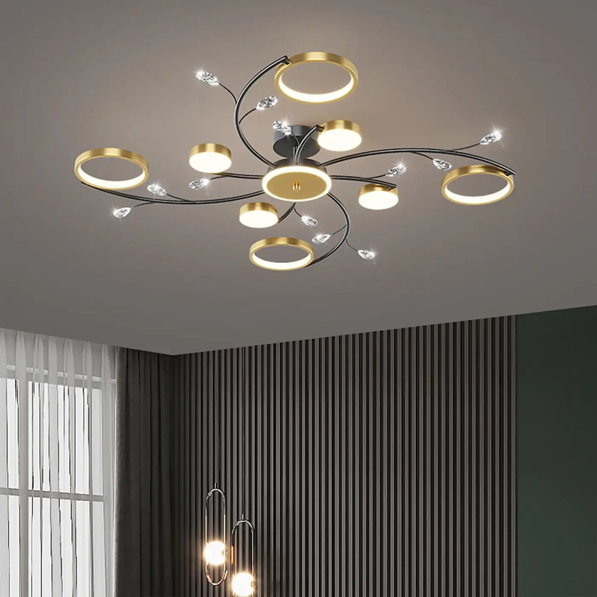 Plafonnier LED Floral Moderne - Dalumea - vue 1