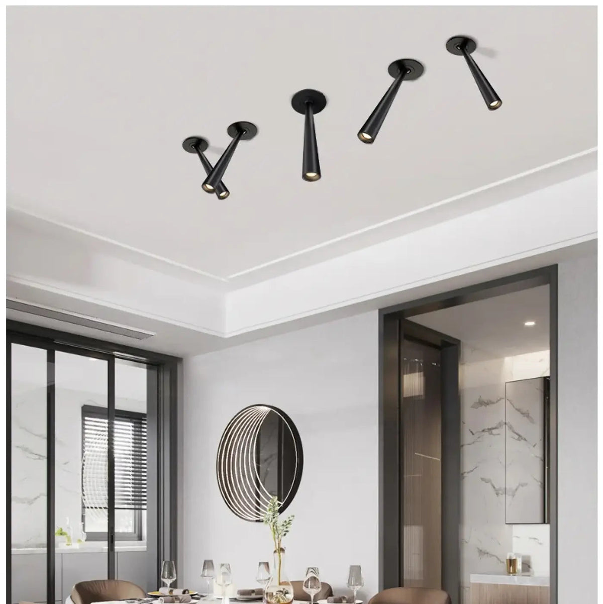 Plafonnier LED Encastré Tube Blanc - Dalumea - vue 2