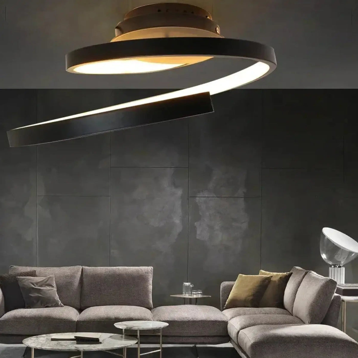 Plafonnier LED Circulaire Design Minimaliste - Dalumea - vue 1