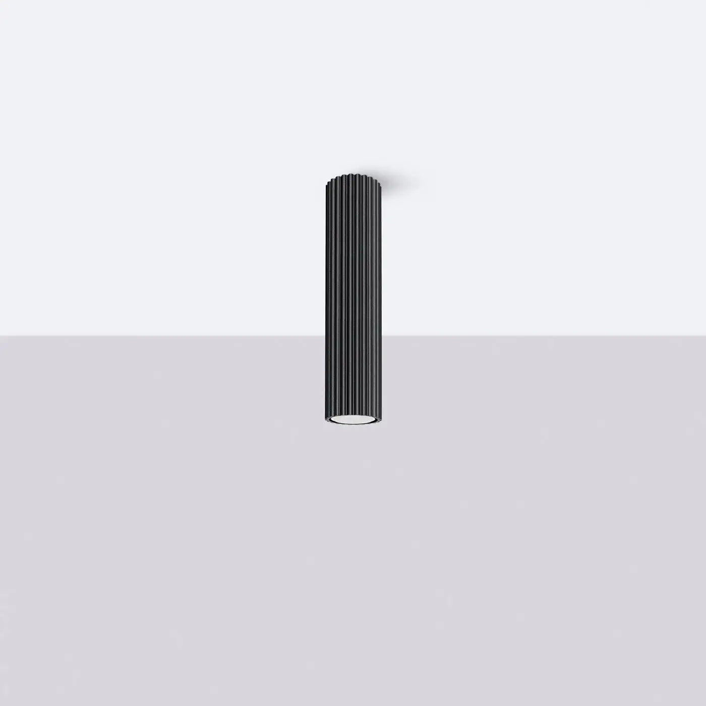 Plafonnier LED Cylindrique Noir - Dalumea - vue 2
