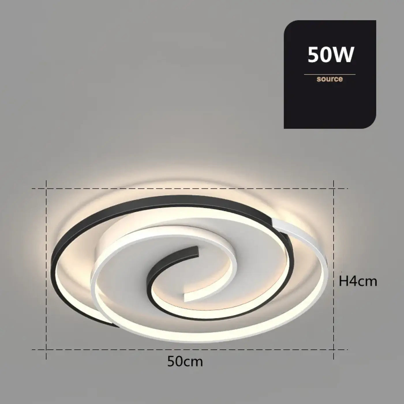 Plafonnier LED Spirale Design - Dalumea - vue 7