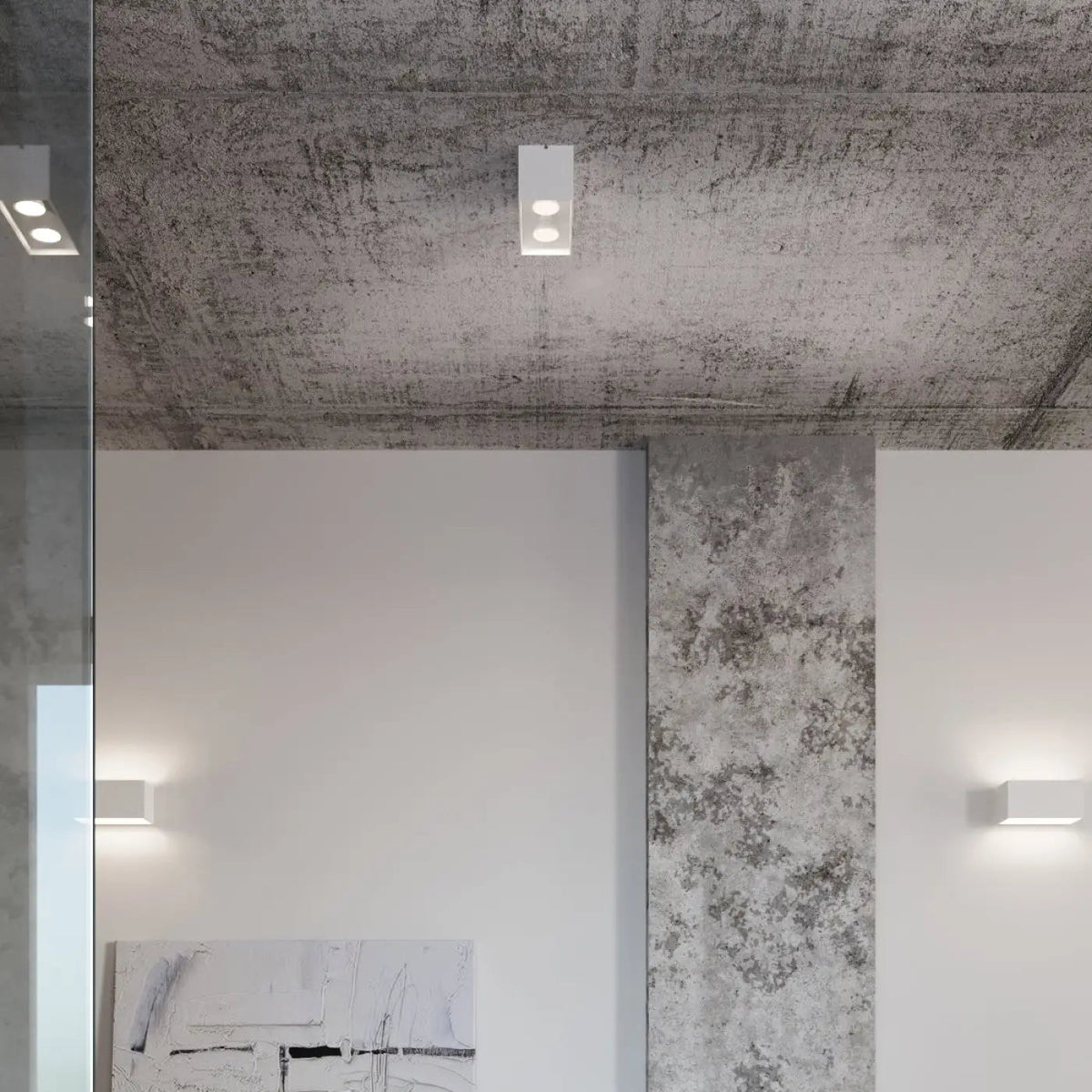 Plafonnier Double Spot Caisson Fixe Blanc - Dalumea - vue 7