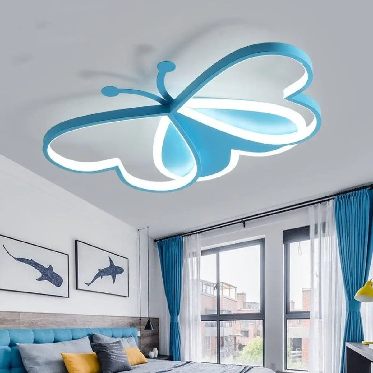 Plafonnier LED Papillon Chambre Enfant - Dalumea - vue 2