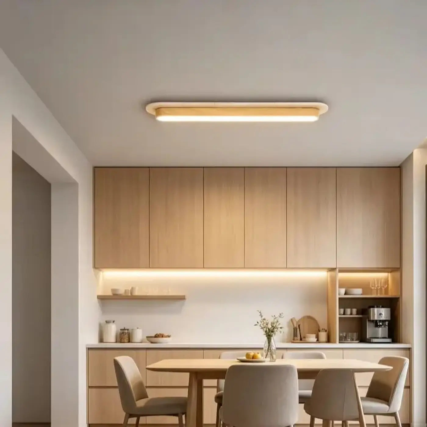 Plafonnier Bois Courbé LED - Dalumea - vue 5