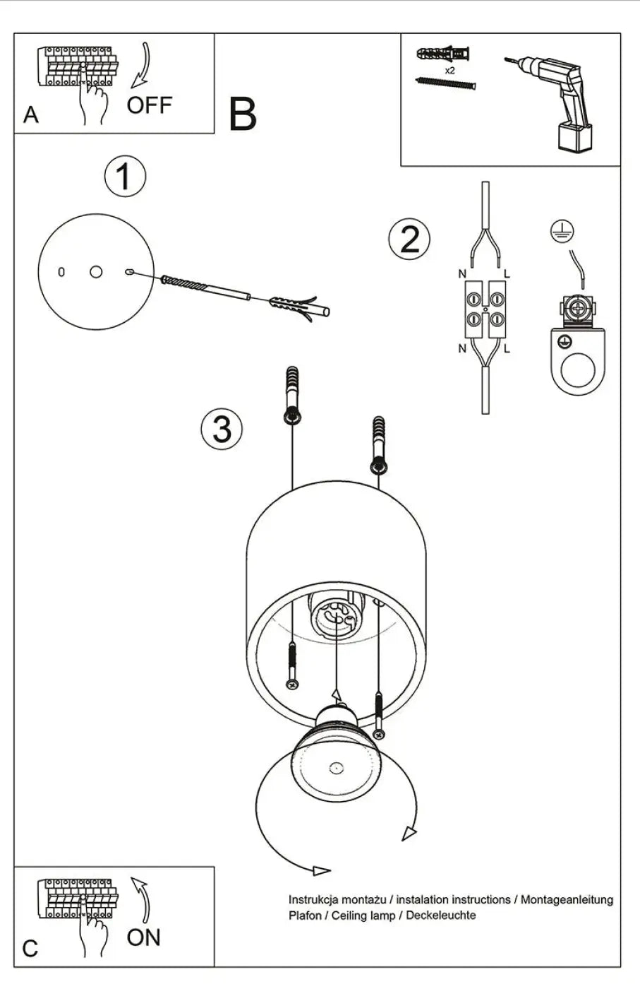 Plafonnier Doré Cylindre LED - Dalumea - vue 9
