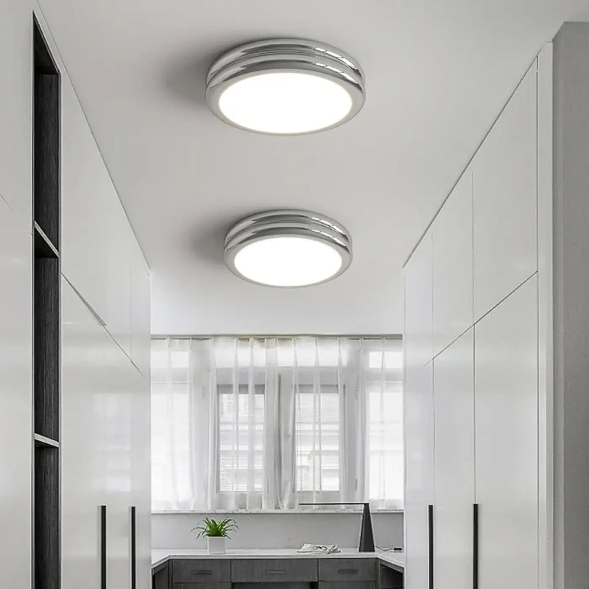Plafonnier LED Rond Vert Anneau Minimaliste - Dalumea - vue 4