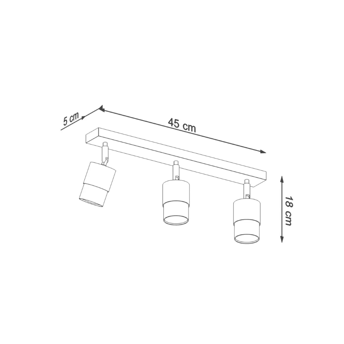 Plafonnier 3 Spots Orientables Noir Doré - Dalumea - vue 7