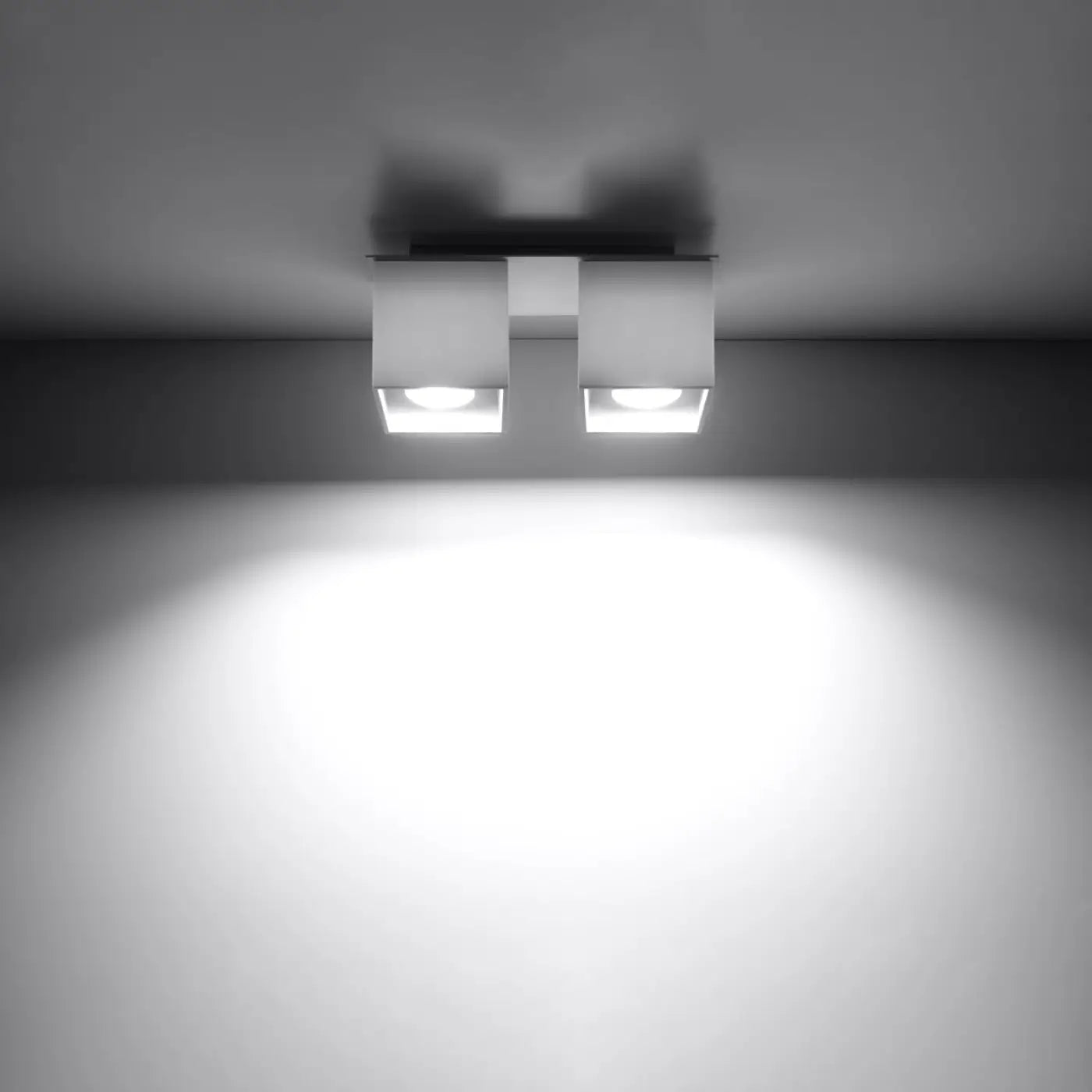 Plafonnier Double Spot Cubes Blanc - Dalumea - vue 1