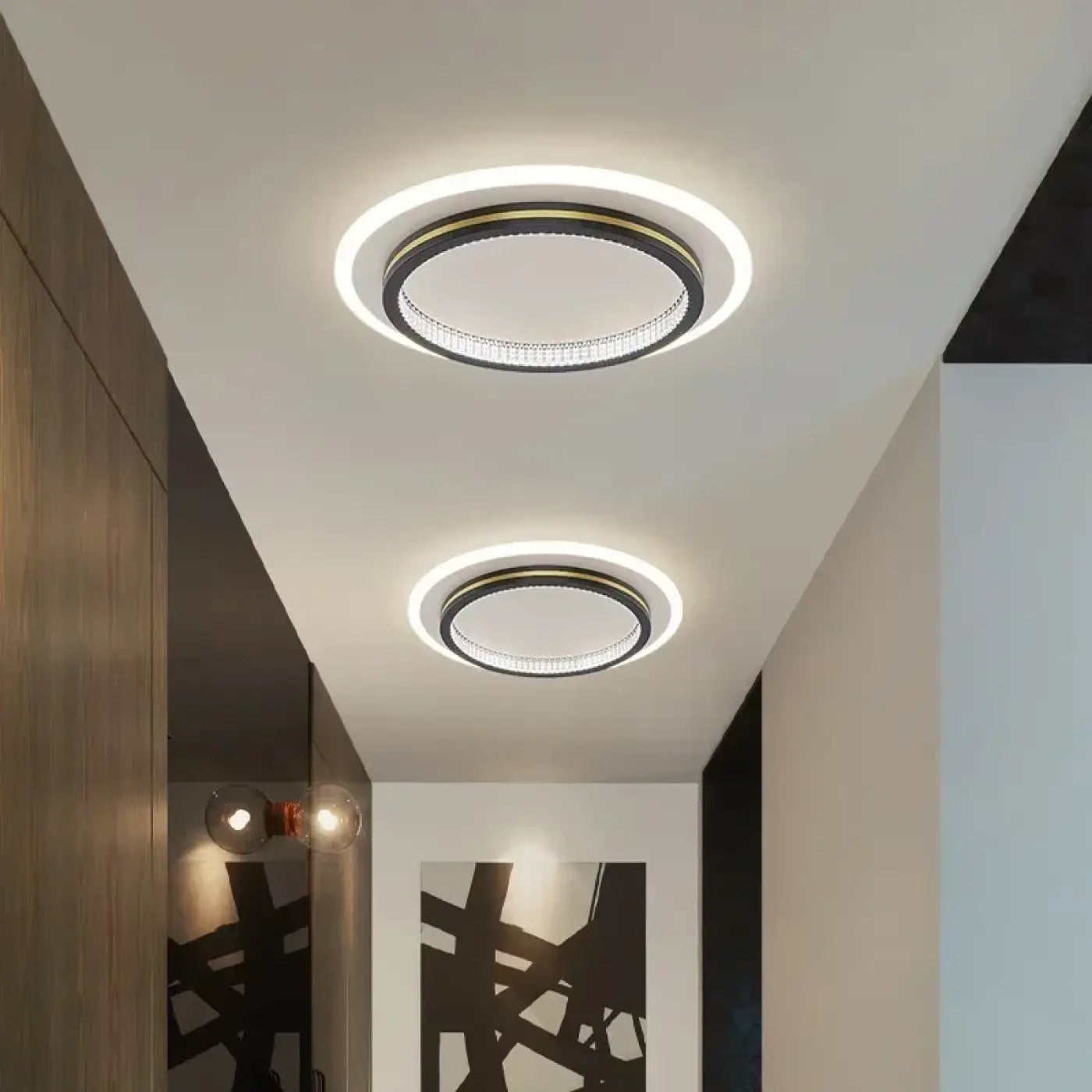 Plafonnier LED Noir Doré - Dalumea - vue 5