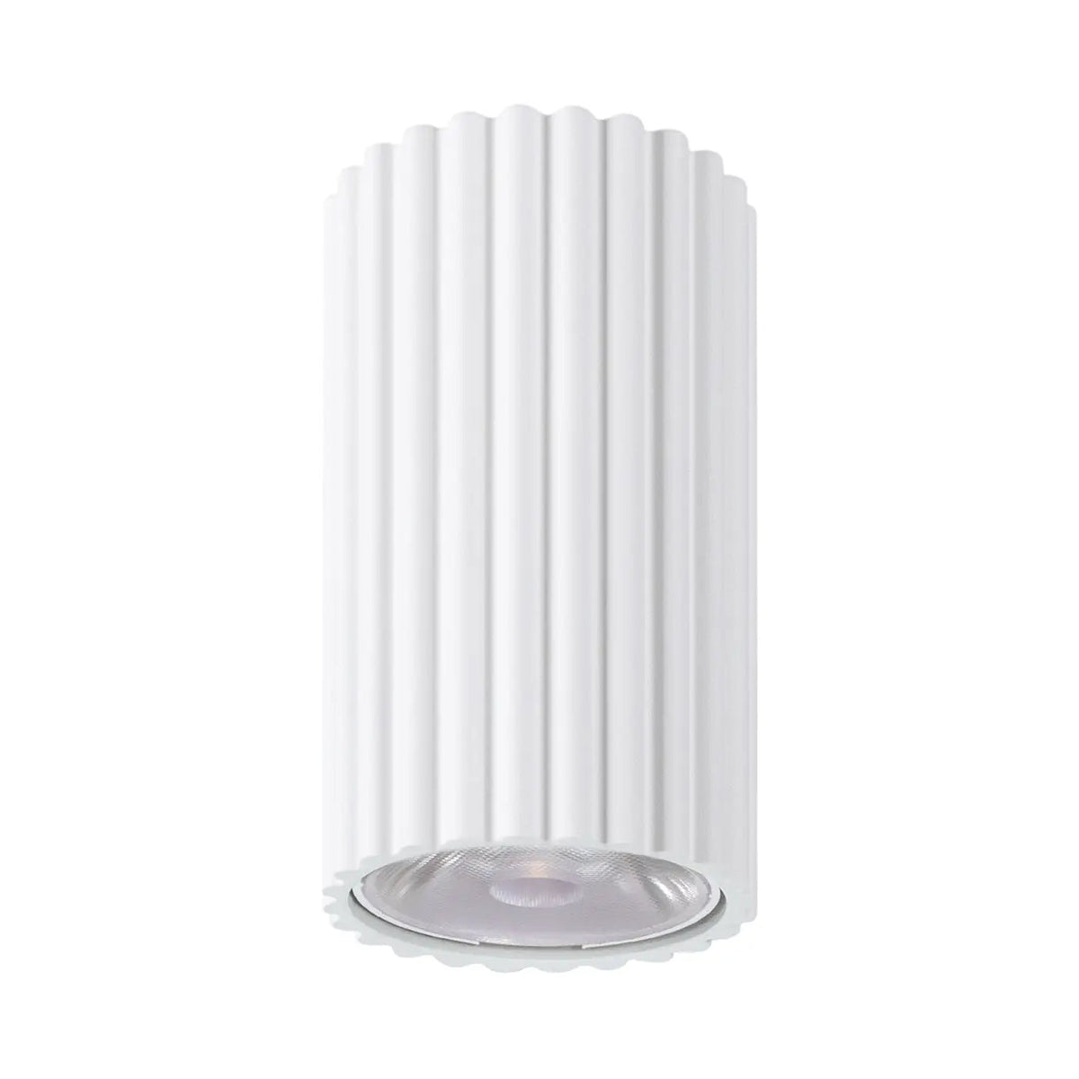 Plafonnier Cylindrique Blanc Strié LED