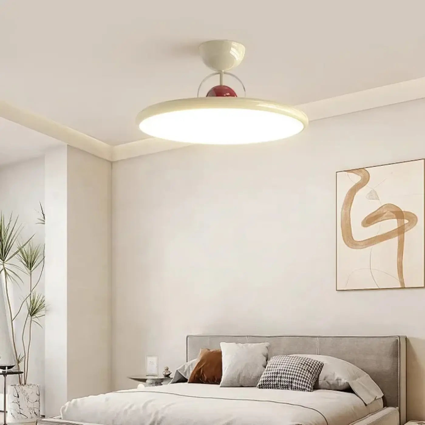 Plafonnier LED Rond Vert Bordeaux Design Moderne - Dalumea - vue 3