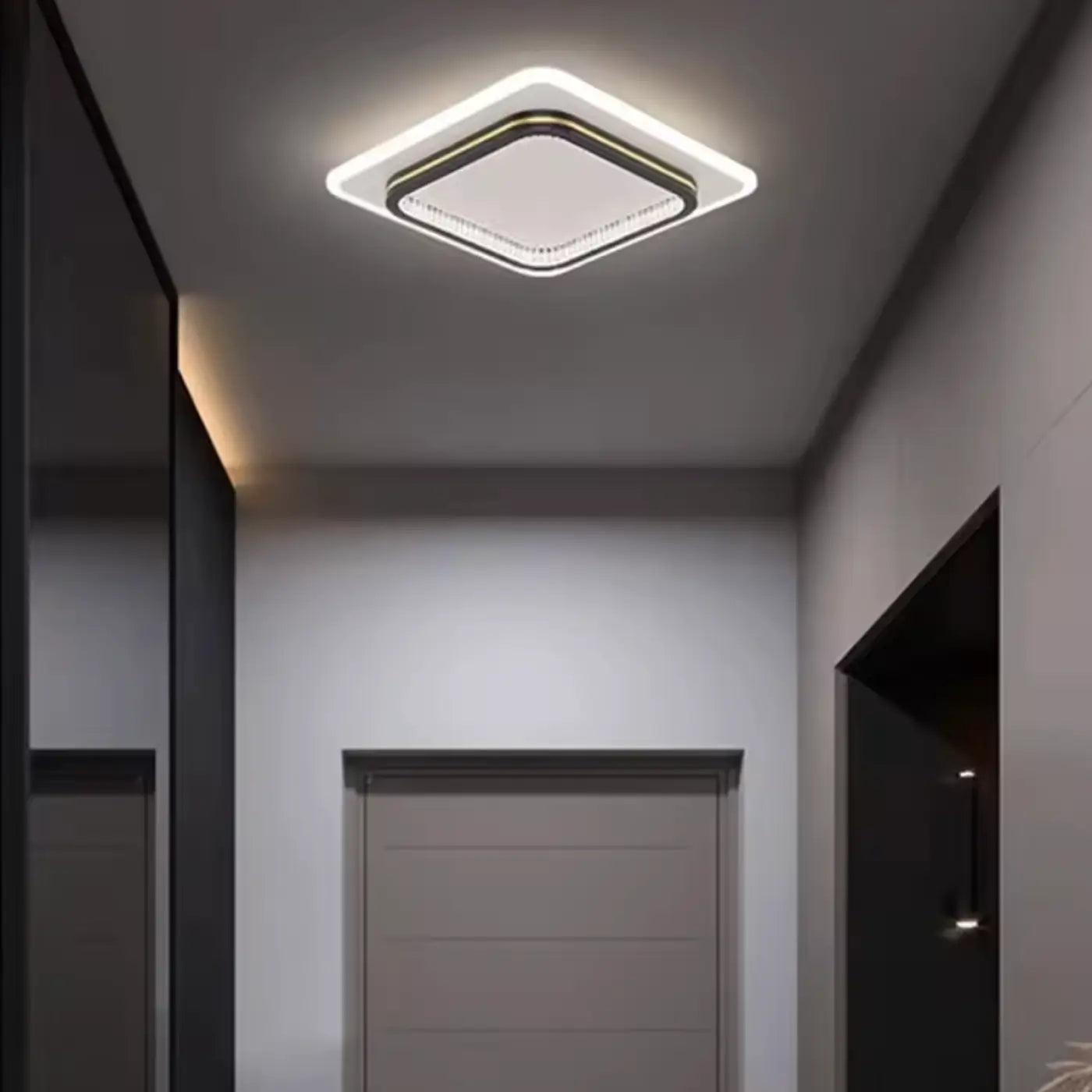 Plafonnier LED Noir Doré - Dalumea - vue 7