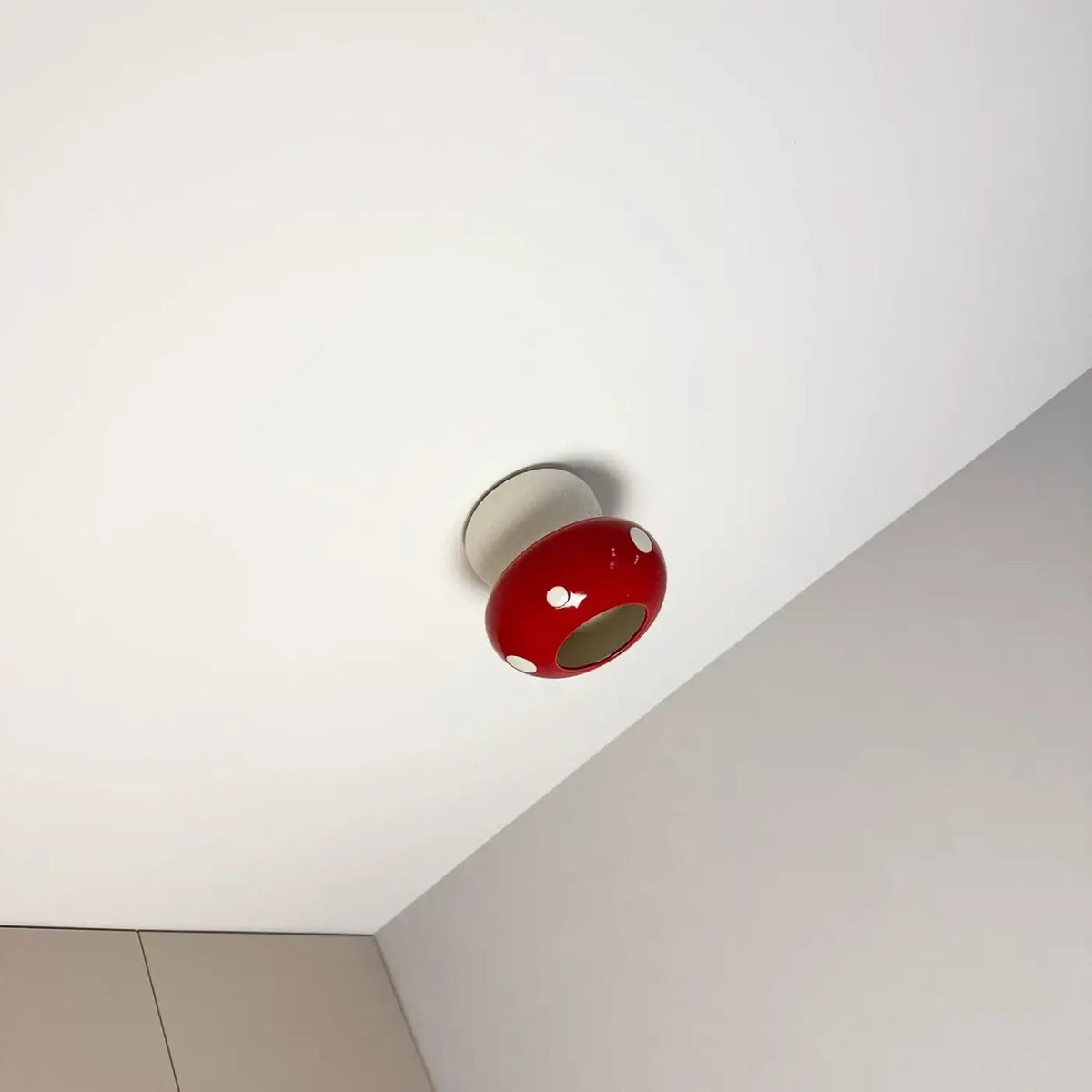 Plafonnier Design Champignon Rouge Bois - Dalumea - vue 1