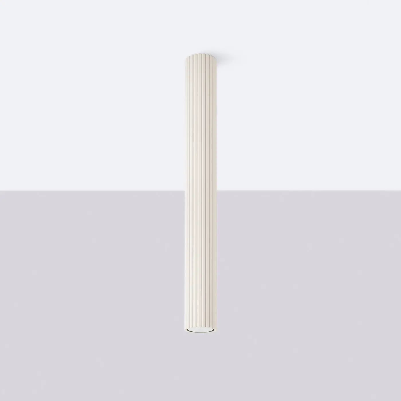 Plafonnier Cylindrique Beige Cannelé - Dalumea - vue 2