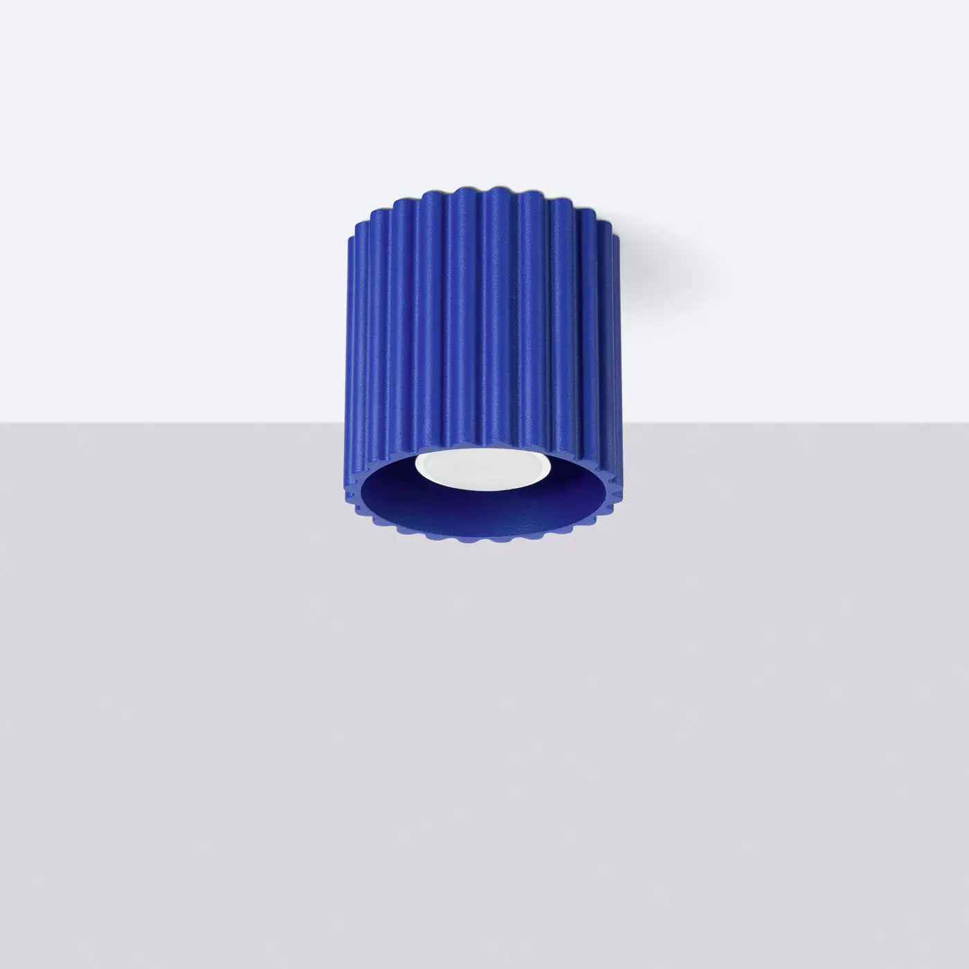 Plafonnier Cylindre Strié Bleu - Dalumea - vue 2