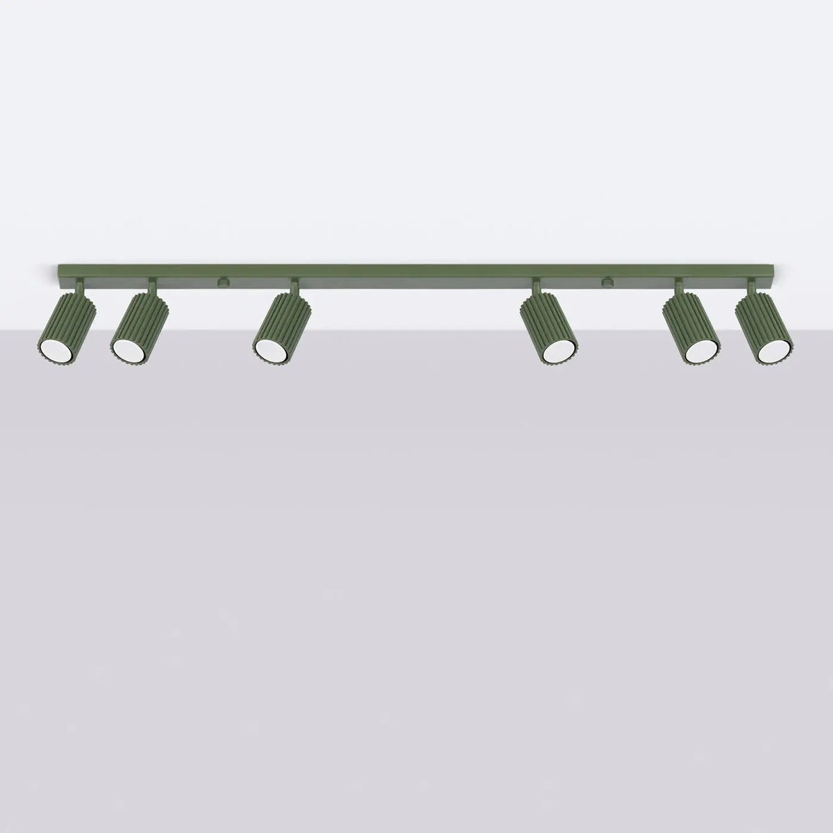 Plafonnier 6 Spots Orientables Vert Olive - Dalumea - vue 2