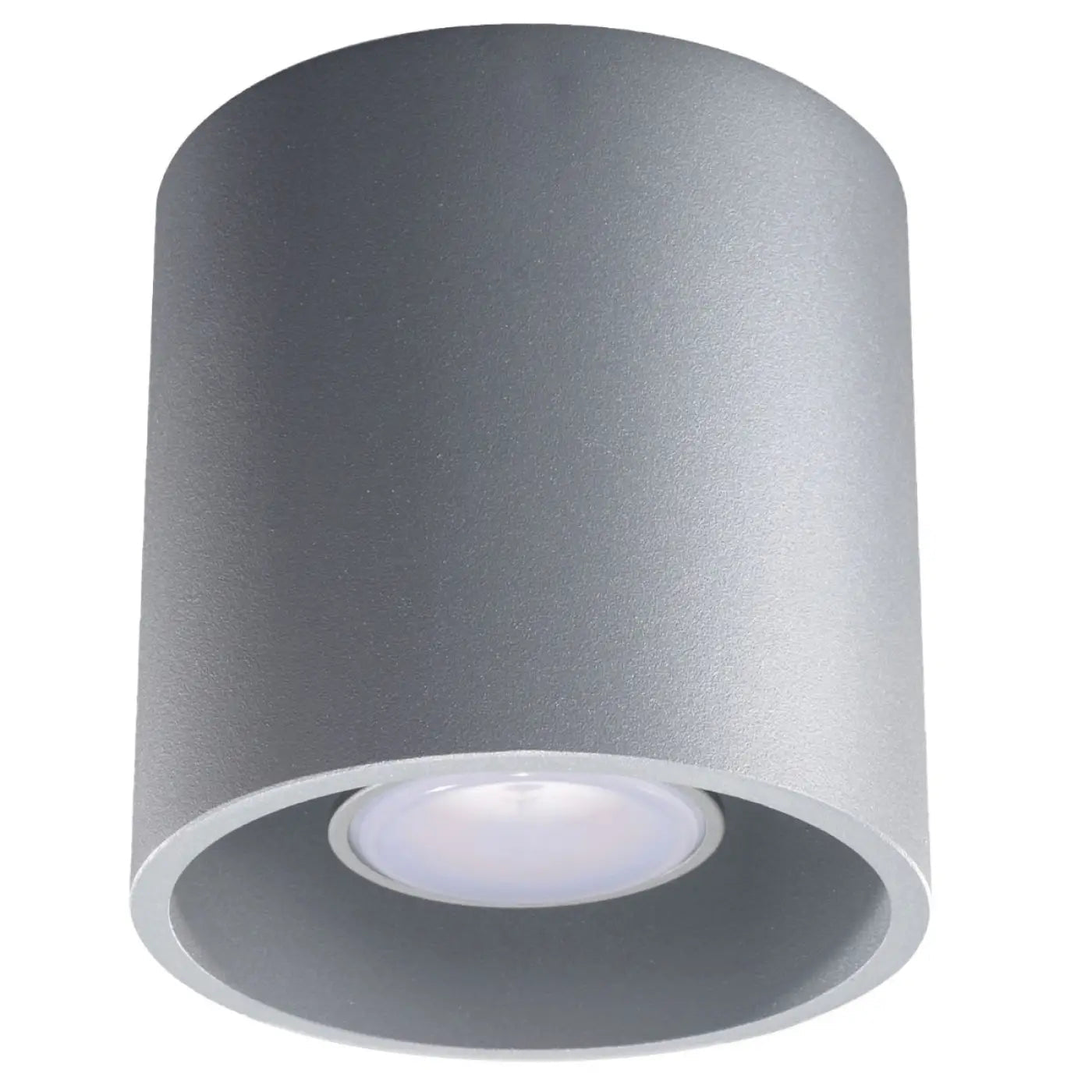 Plafonnier LED Cylindre Gris - Dalumea - vue 2