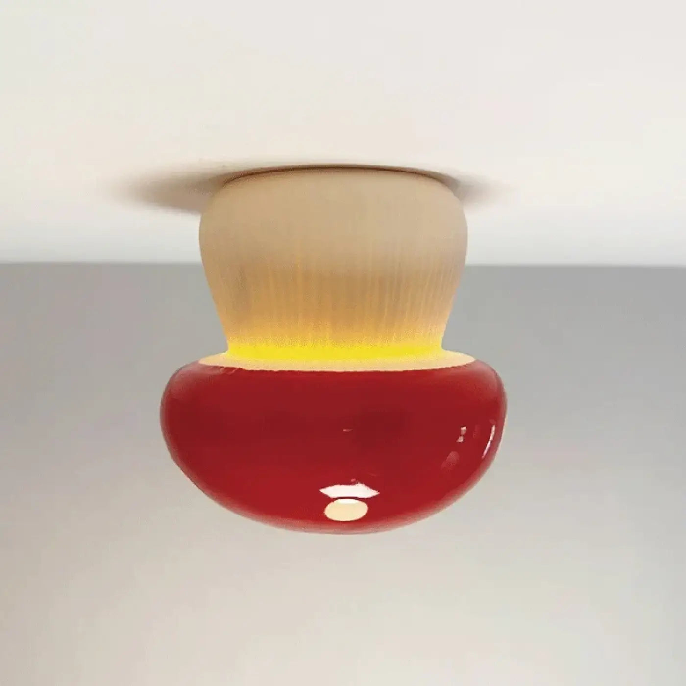 Plafonnier Design Champignon Rouge Bois - Dalumea - vue 4