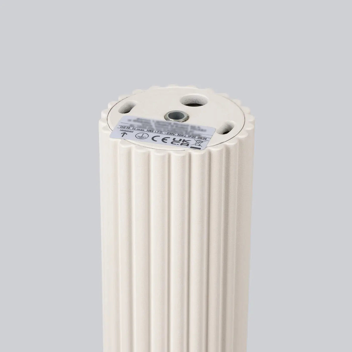 Plafonnier Cylindrique Beige Cannelé - Dalumea - vue 5