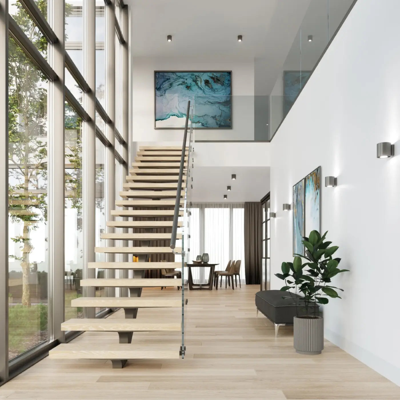 Plafonnier LED Anthracite Cylindre - Dalumea - vue 4