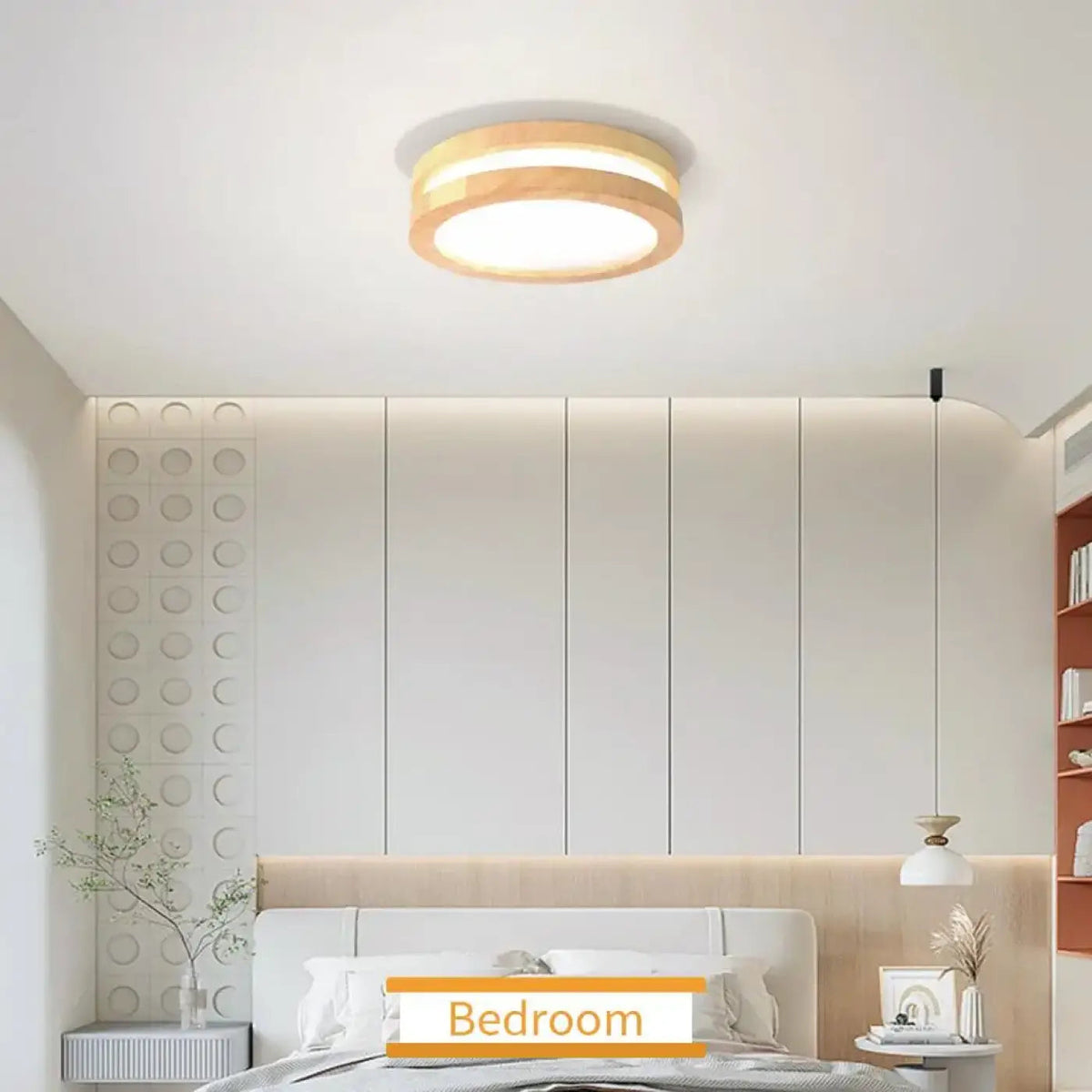 Plafonnier Rond Bois Clair LED - Dalumea - vue 4