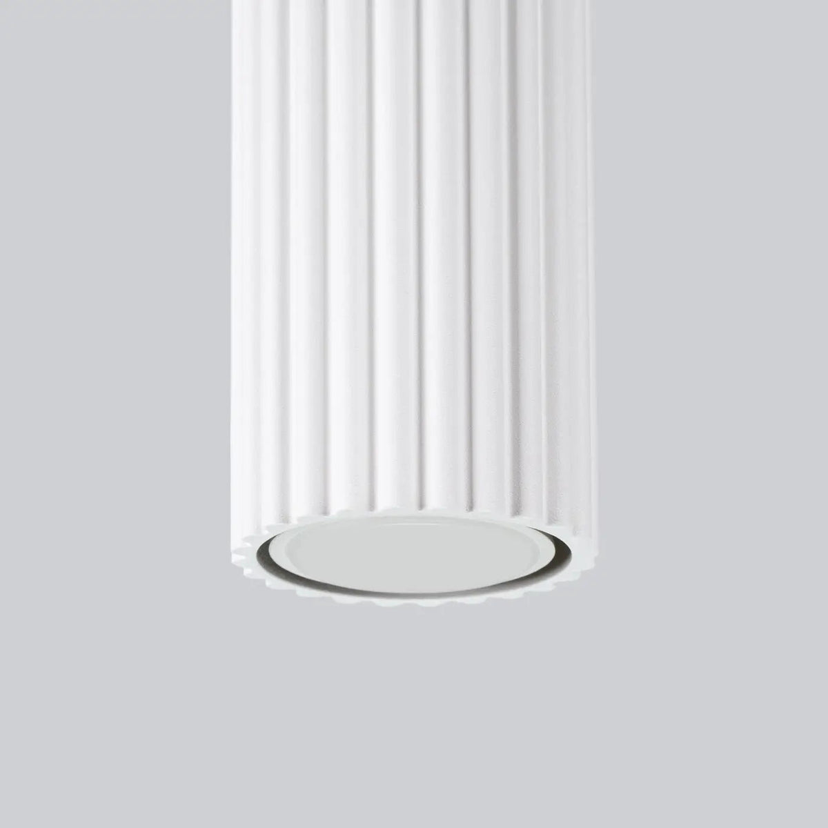 Plafonnier Cylindrique Cannelé Blanc - Dalumea - vue 4