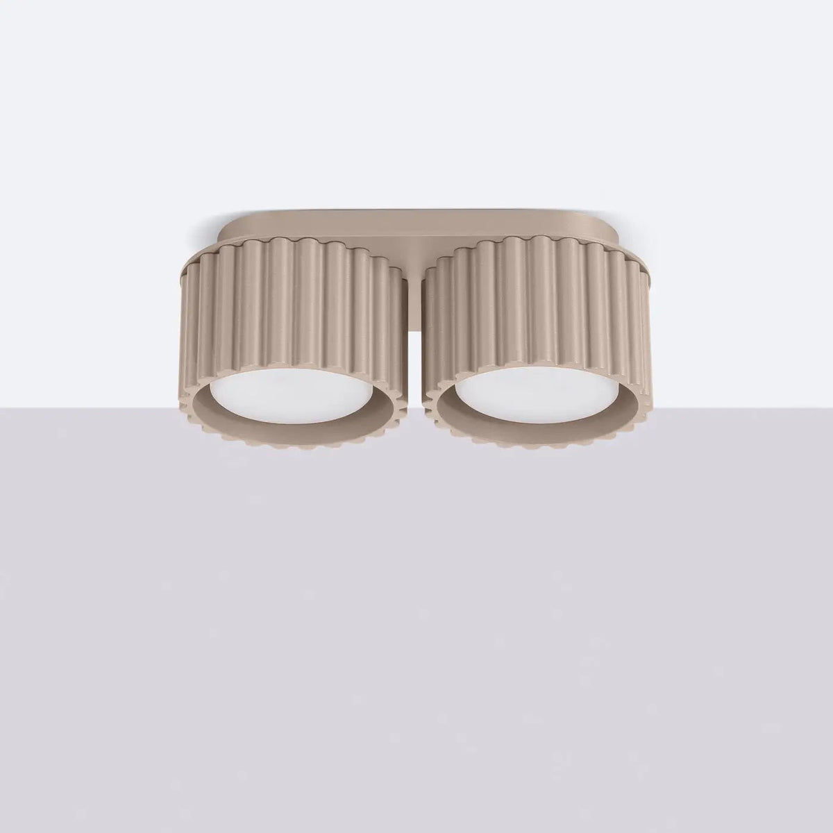 Plafonnier Double Spot Taupe
