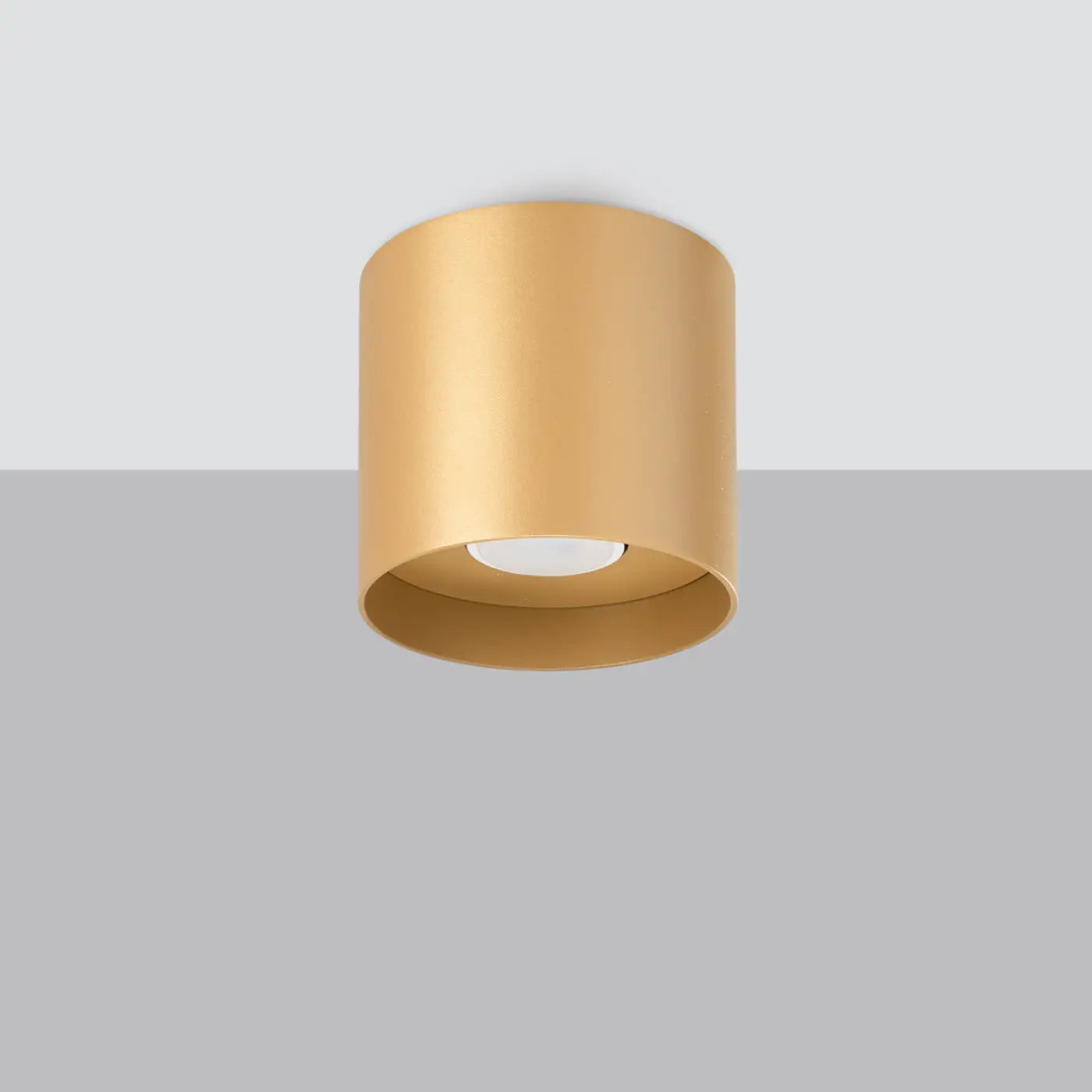 Plafonnier Cylindrique Lisse Doré - Dalumea - vue 2