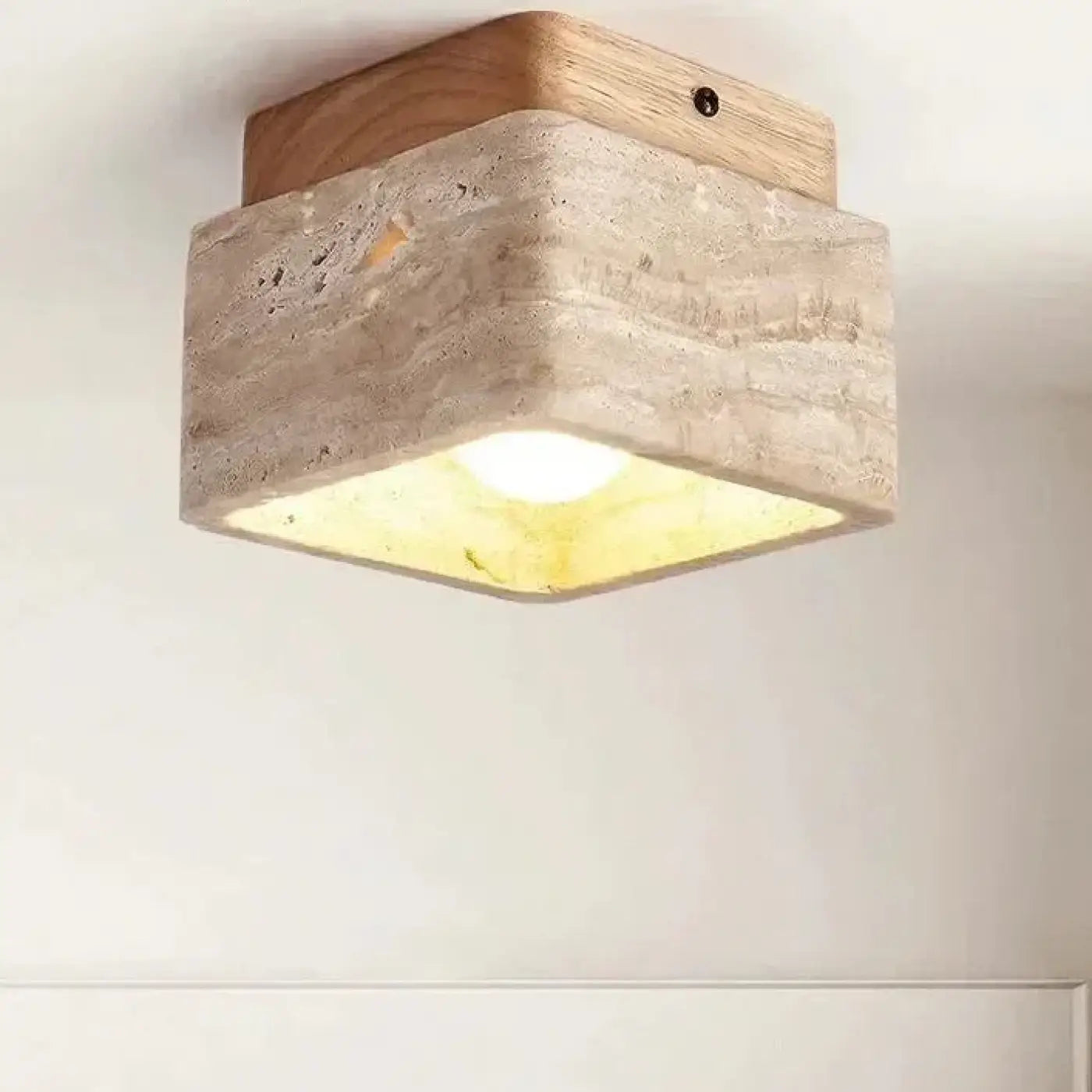Plafonnier Pierre et Bois Minimaliste - Dalumea - vue 1
