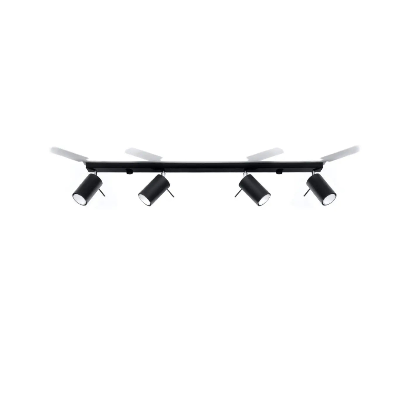 Plafonnier Rail 4 Spots Orientables Noir - Dalumea - vue 2