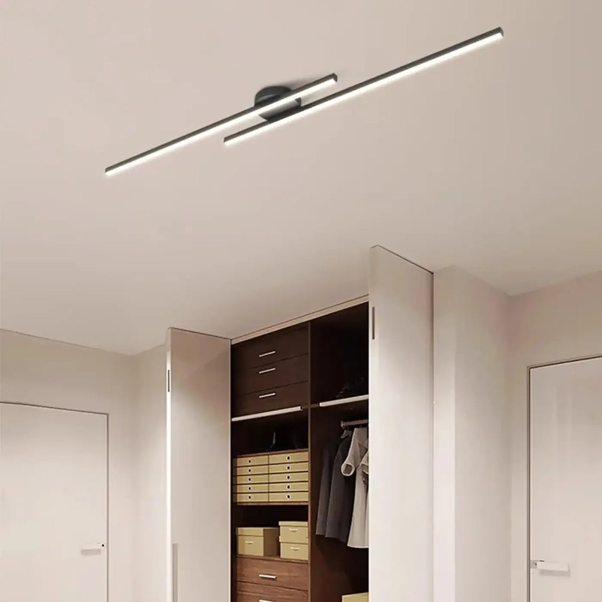 Plafonnier LED Noir Orientable Linéaire
