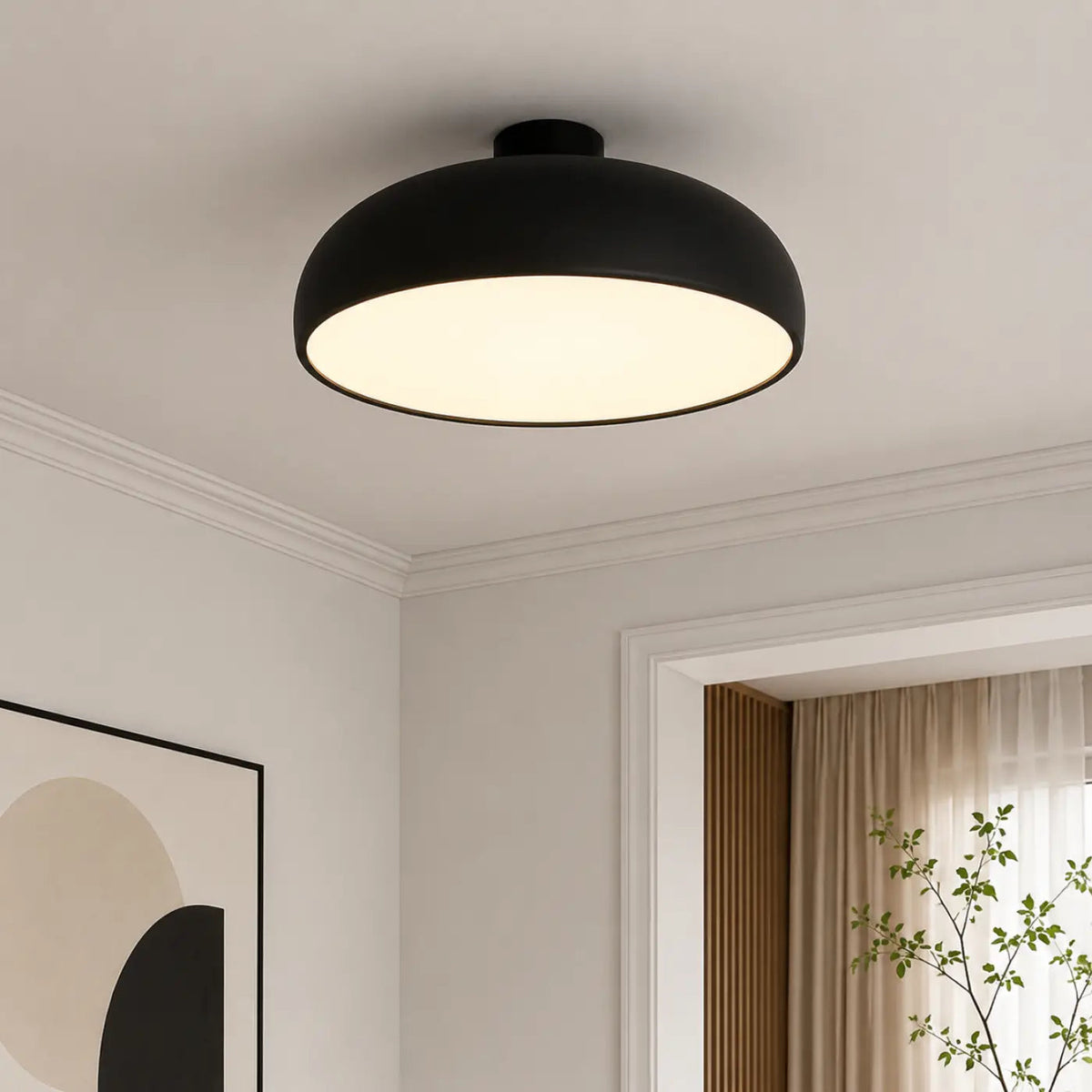Plafonnier Dôme Laqué Design Minimaliste - Dalumea - vue 4
